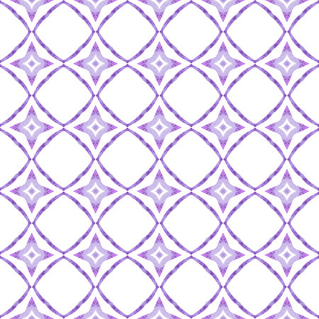 Exotic seamless pattern. Purple admirable boho chic summer design. Summer exotic seamless border....