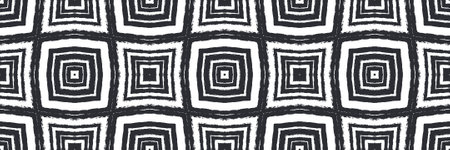 Mosaic seamless border. Black symmetrical kaleidoscope background. immaculate decorative design...