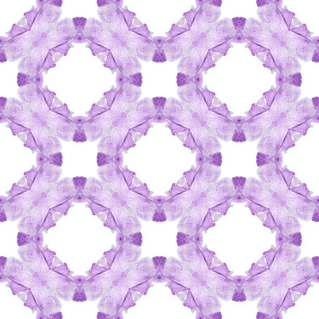 Hand drawn tropical seamless border. Purple fancy boho chic summer design. Textile ready bold print, swimwear fabric, wallpaper, wrapping. Tropical seamless pattern.の写真素材