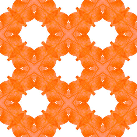 Textile ready delicate print, swimwear fabric, wallpaper, wrapping. Orange good-looking boho chic...
