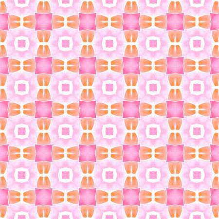 Textile ready delicate print, swimwear fabric, wallpaper, wrapping. Orange exceptional boho chic...