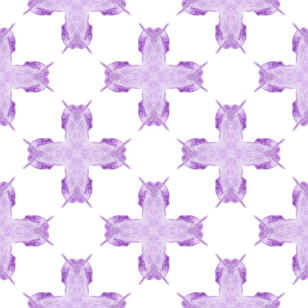 Repeating striped hand drawn border. Purple fascinating boho chic summer design. Textile ready vibrant print, swimwear fabric, wallpaper, wrapping. Striped hand drawn design.の写真素材