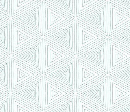 Chevron stripes design. Turquoise symmetrical kaleidoscope background. Geometric chevron stripes...