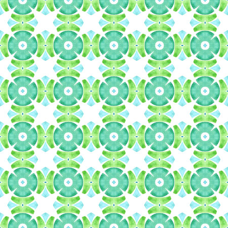 Textile ready magnificent print, swimwear fabric, wallpaper, wrapping. Green fetching boho chic...