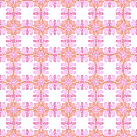 Tropical seamless pattern. Orange Actual boho chic summer design. Hand drawn tropical seamless...