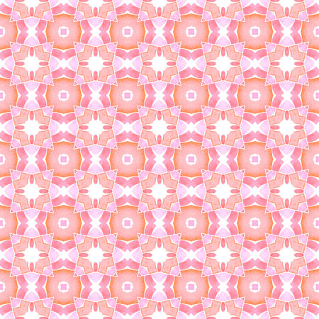 Textile ready extraordinary print, swimwear fabric, wallpaper, wrapping. Orange eminent boho chic...