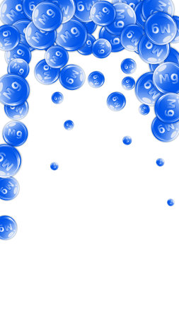 Magnesium round capsules scattered randomly. Beauty treatment and nutrition skin care. Medical and scientific background. Healthy life concept.のイラスト素材