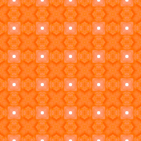 Textile ready print, swimwear fabric, wallpaper, wrapping. Orange captivating boho chic summer design. Ethnic hand painted pattern. Watercolor summer ethnic border pattern.の写真素材