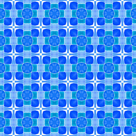 Tropical seamless pattern. Blue worthy boho chic summer design. Hand drawn tropical seamless border....