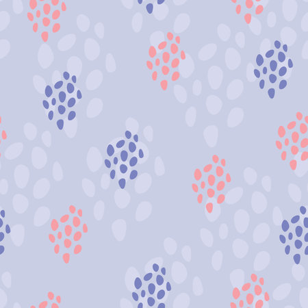 Texture with spots. Doodle speckled seamless pattern. Vector background for fabric, wrapping or wallpaper.のイラスト素材