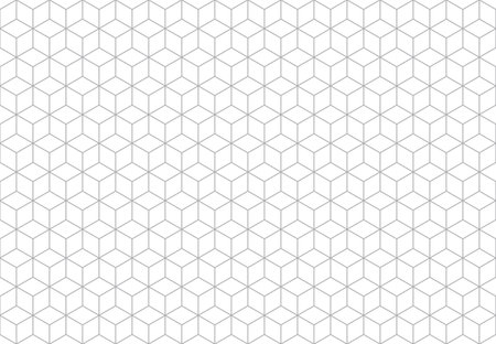 Isometric grid seamless pattern. Cube background. Hexagonal geometric shapes. Abstract texture for decorations, banners or books.のイラスト素材