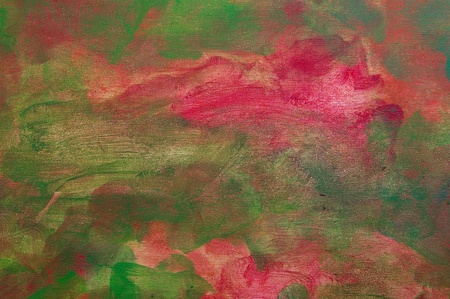 Painting Abstract Green and Redの写真素材