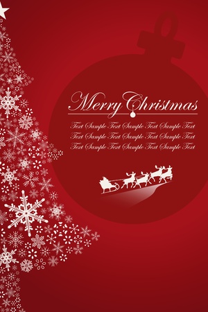 Christmas Santa Claus and treeのイラスト素材