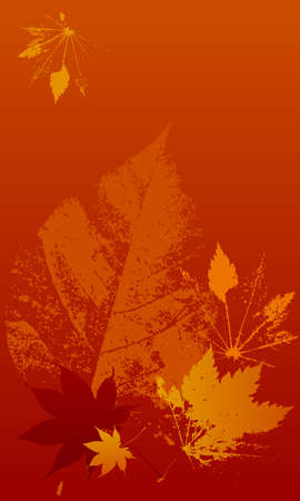 autumnal grange leavesのイラスト素材
