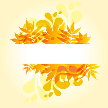 autumnal colored leavesのイラスト素材