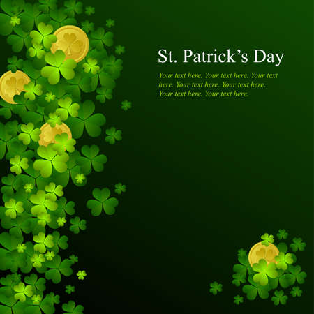 St. Patrick's day background in green and black colorsのイラスト素材