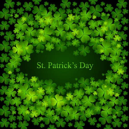 St. Patrick's day background in green and black colorsのイラスト素材