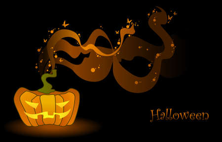 Big orange Jack-O-Lanternのイラスト素材