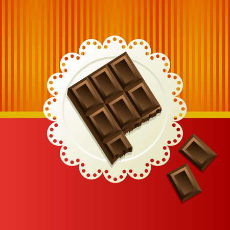 Pieces of dark chocolateのイラスト素材