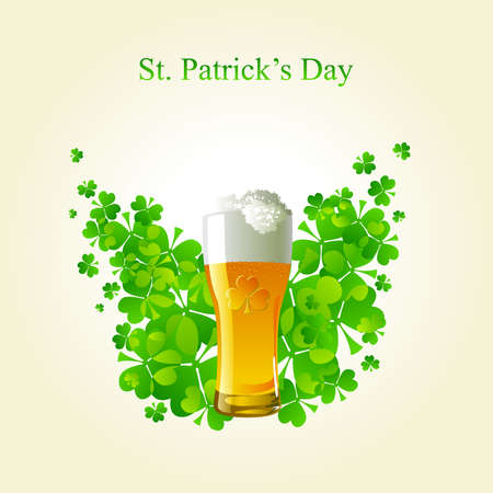 Frosty glass of light beerのイラスト素材