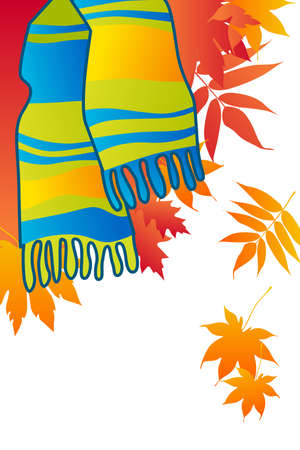Fashionable green scarfのイラスト素材