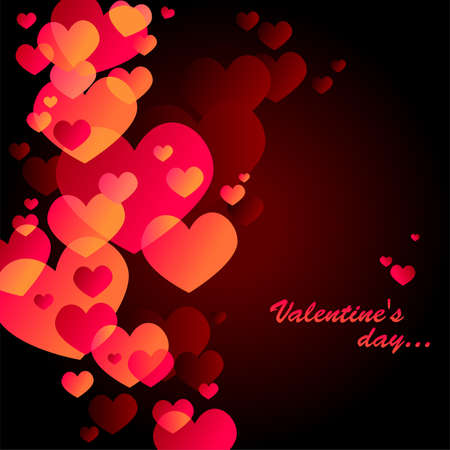 black valentine's day cardのイラスト素材