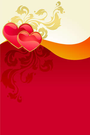 red valentine's day cardのイラスト素材