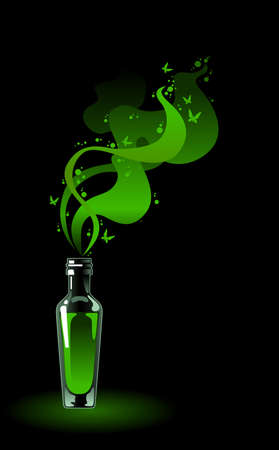 Absinthe Green Fairy  Smoke from the battle のイラスト素材