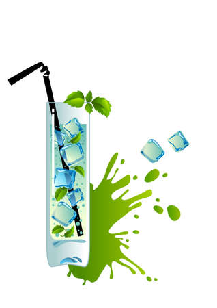 Mojito with iceのイラスト素材