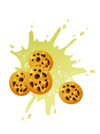 Oatmeal cookiesのイラスト素材