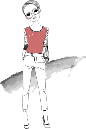 Fashion girlのイラスト素材