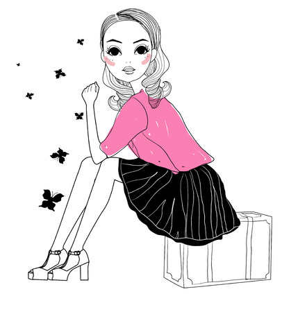 Fashion girlのイラスト素材