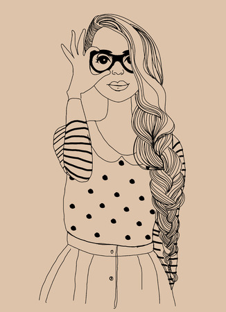 Pretty girlのイラスト素材