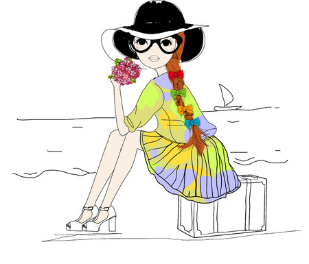 pretty girlのイラスト素材