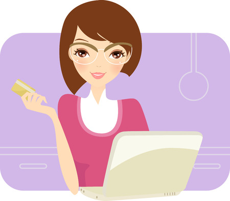 Business woman in officeのイラスト素材