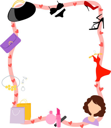 fashion frameのイラスト素材