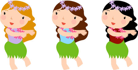 hula dancersのイラスト素材