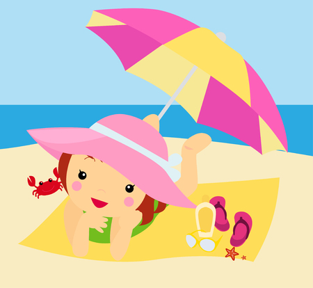summer girlのイラスト素材