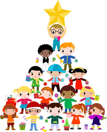 Christmas childrenのイラスト素材