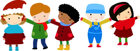 Five childrenのイラスト素材