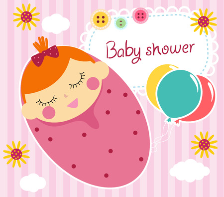 Baby showerのイラスト素材