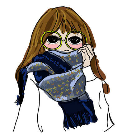 Sketch fashion girlのイラスト素材