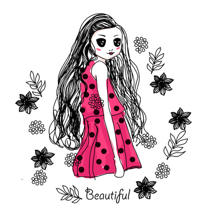 pretty girlのイラスト素材