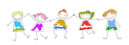 Sketch of childrenのイラスト素材