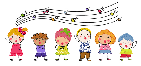 Group of children choirのイラスト素材