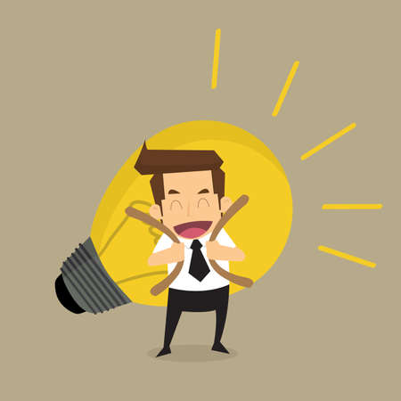 Businessman carry idea.vectorのイラスト素材