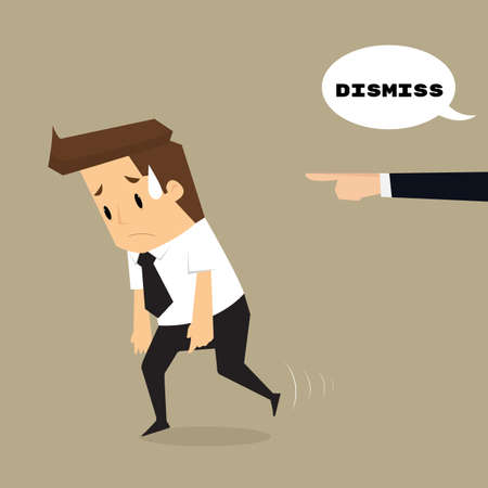Employees getting fired by boss.vectorのイラスト素材