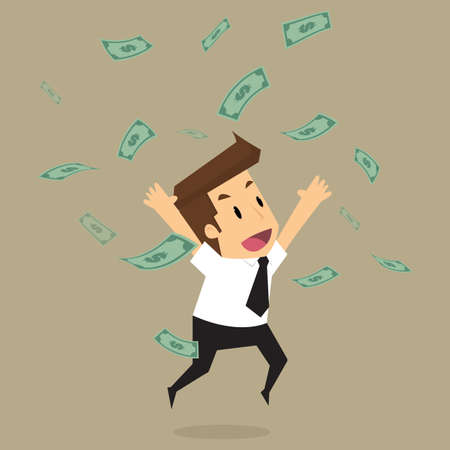 businessman with money.vectoeのイラスト素材