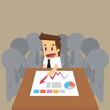 businessman team meeting.vectorのイラスト素材
