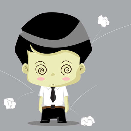 Businessman working daze.vectorのイラスト素材